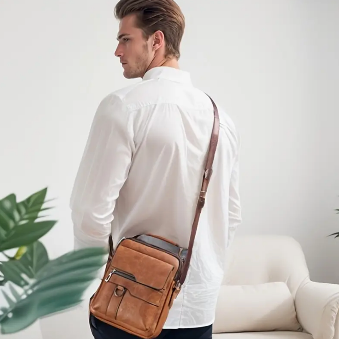 Roxton™: Bandolera de cuero para hombre