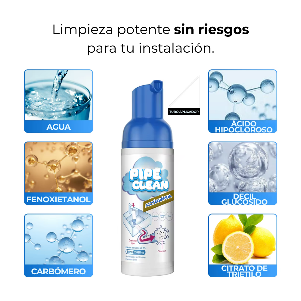 PipeClean | Espuma limpiadora de tuberías