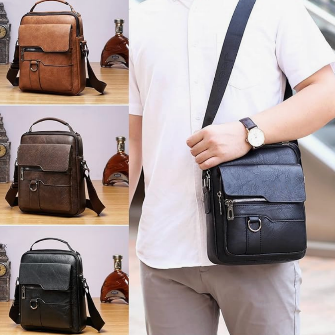 Roxton™: Bandolera de cuero para hombre