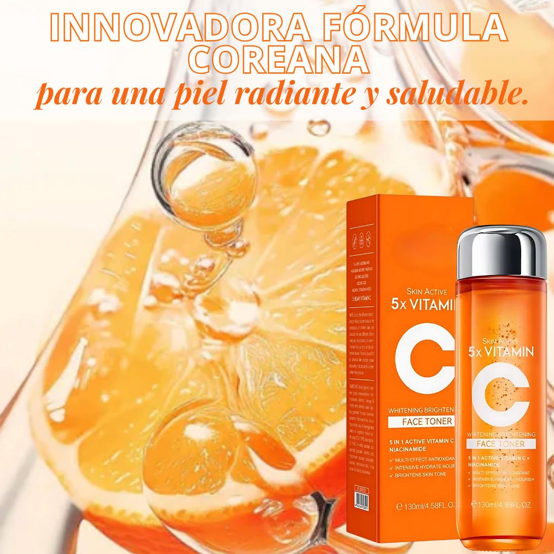 RadianceBoost™ – Tónico Facial Coreano con 5 Tipos de Vitamina C