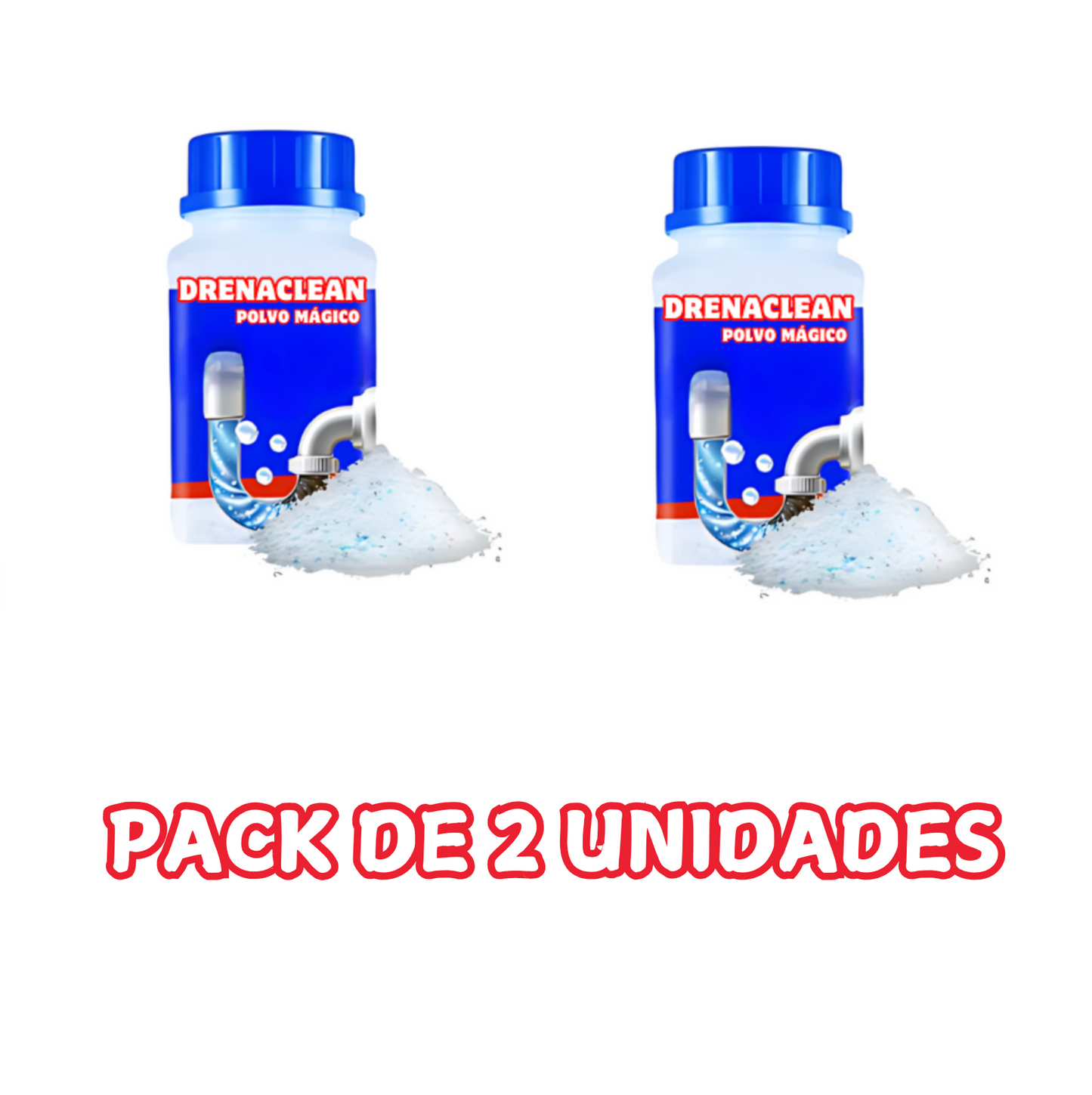 Polvo Mágico DrenaClean| Elimina obstrucciones y olores instantáneamente