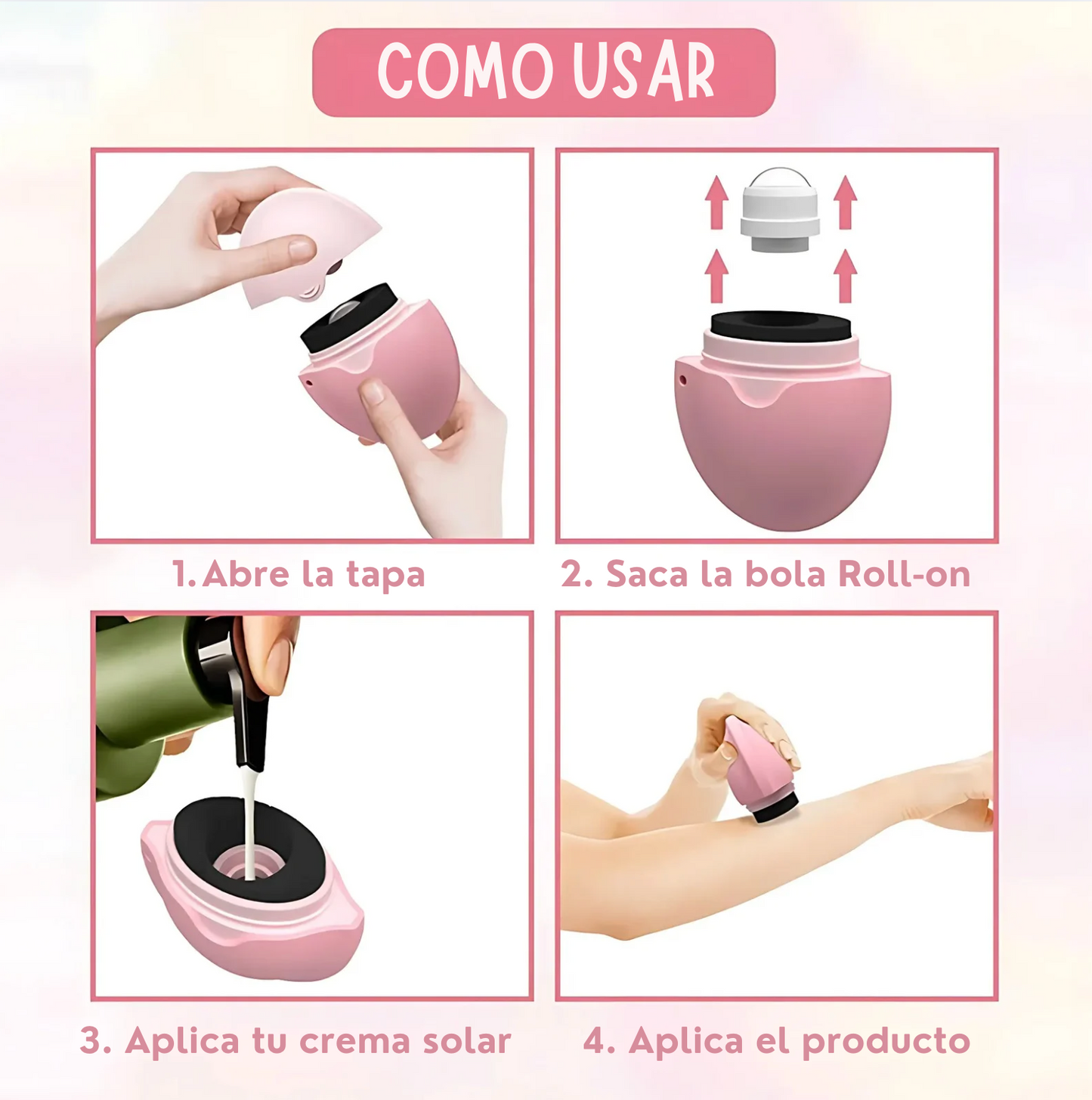 SunRoll: Aplicador de crema solar Roll-On