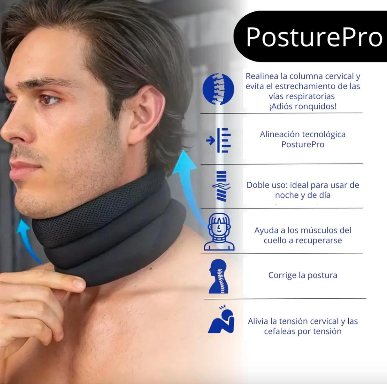 POSTUREPRO | COLLARÍN CERVICAL CORRECTOR