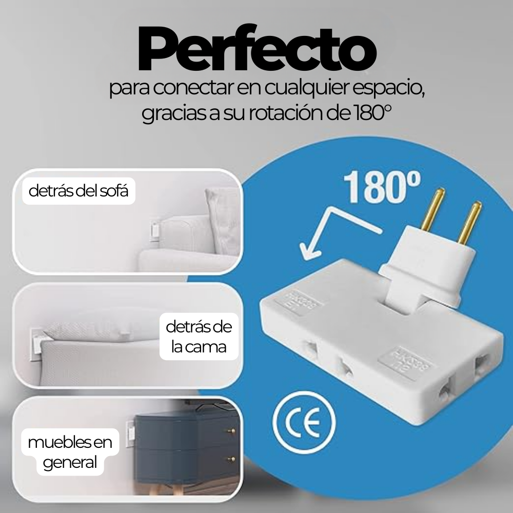 PowerLink™ – Enchufe Múltiple Plano & Compacto