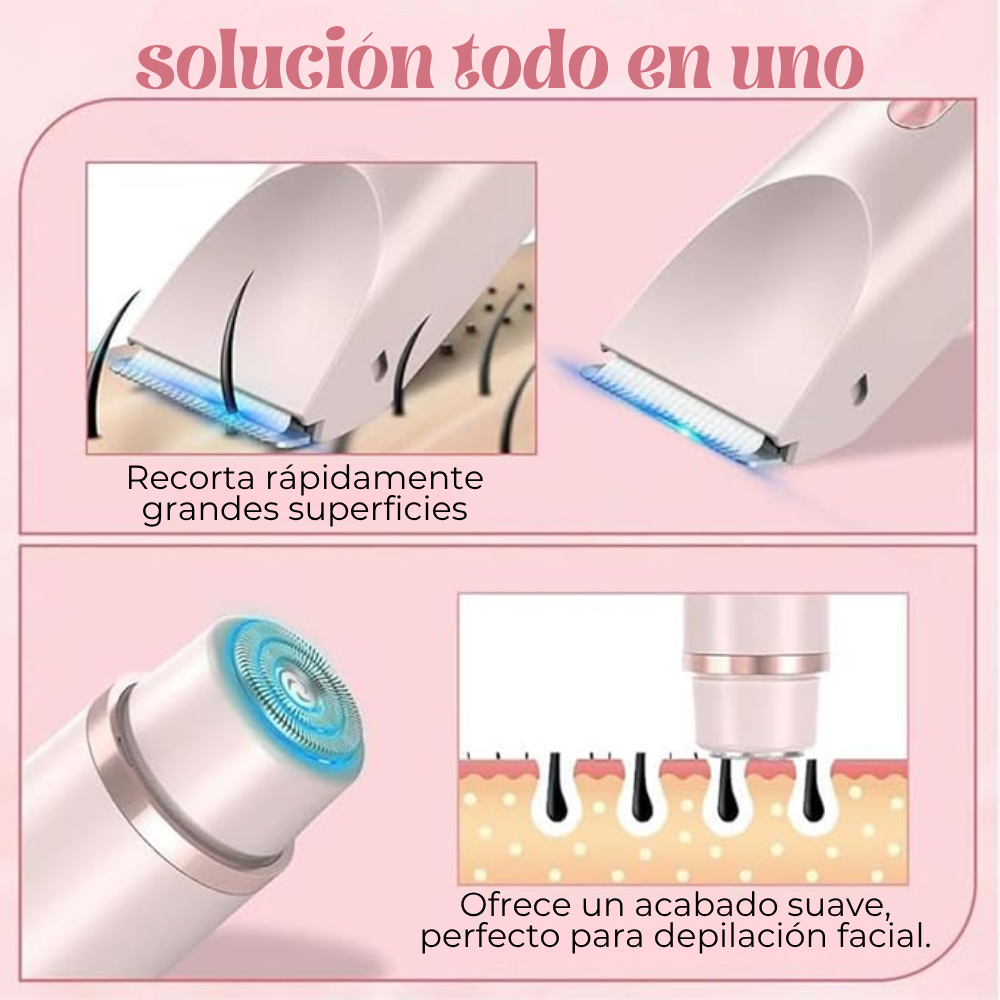 SilkyDuo l Rasuradora 2 en 1 para cuerpo y rostro