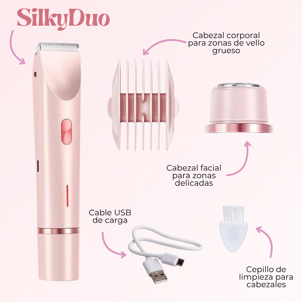 SilkyDuo l Rasuradora 2 en 1 para cuerpo y rostro