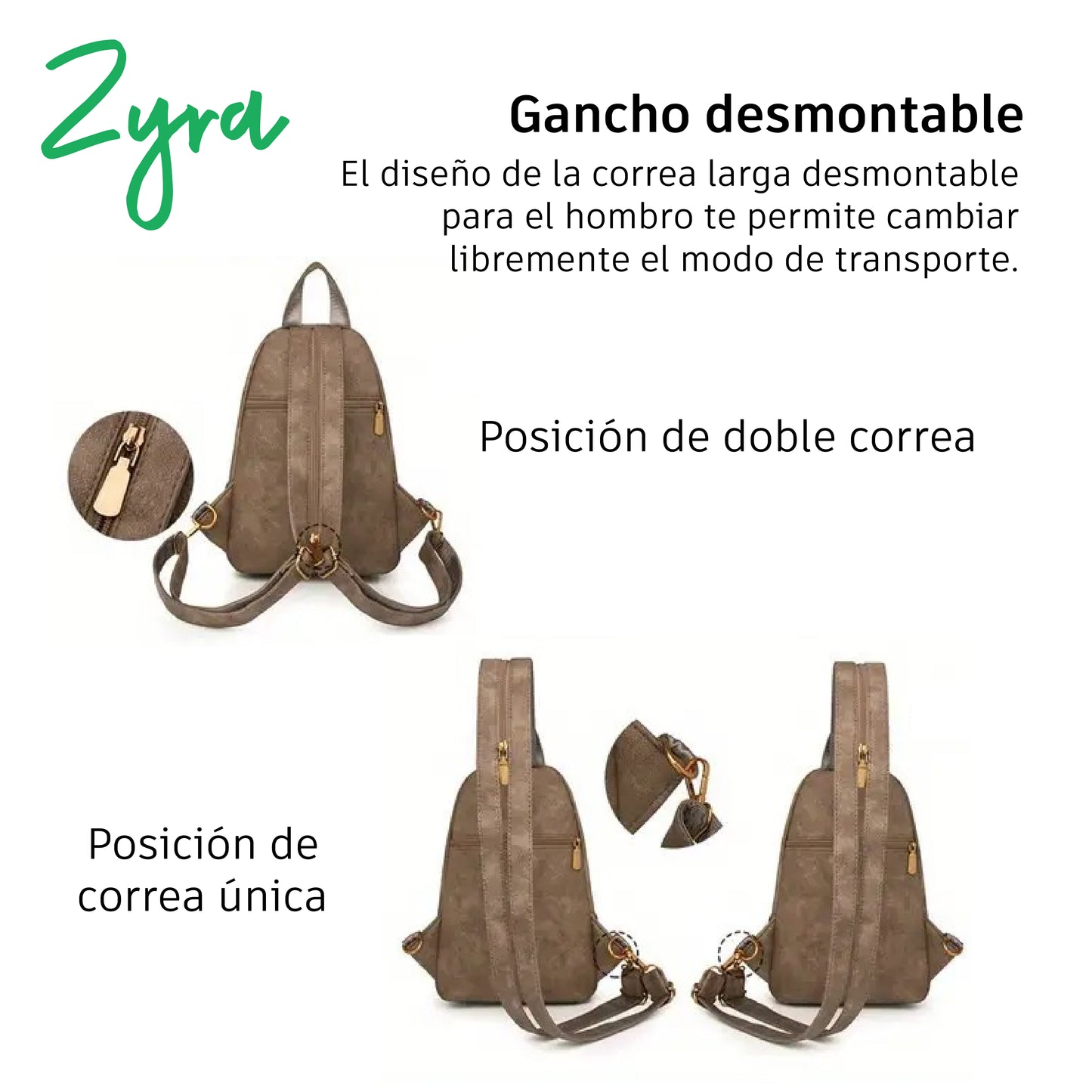 Zyra | Mochila multiposición ajustable