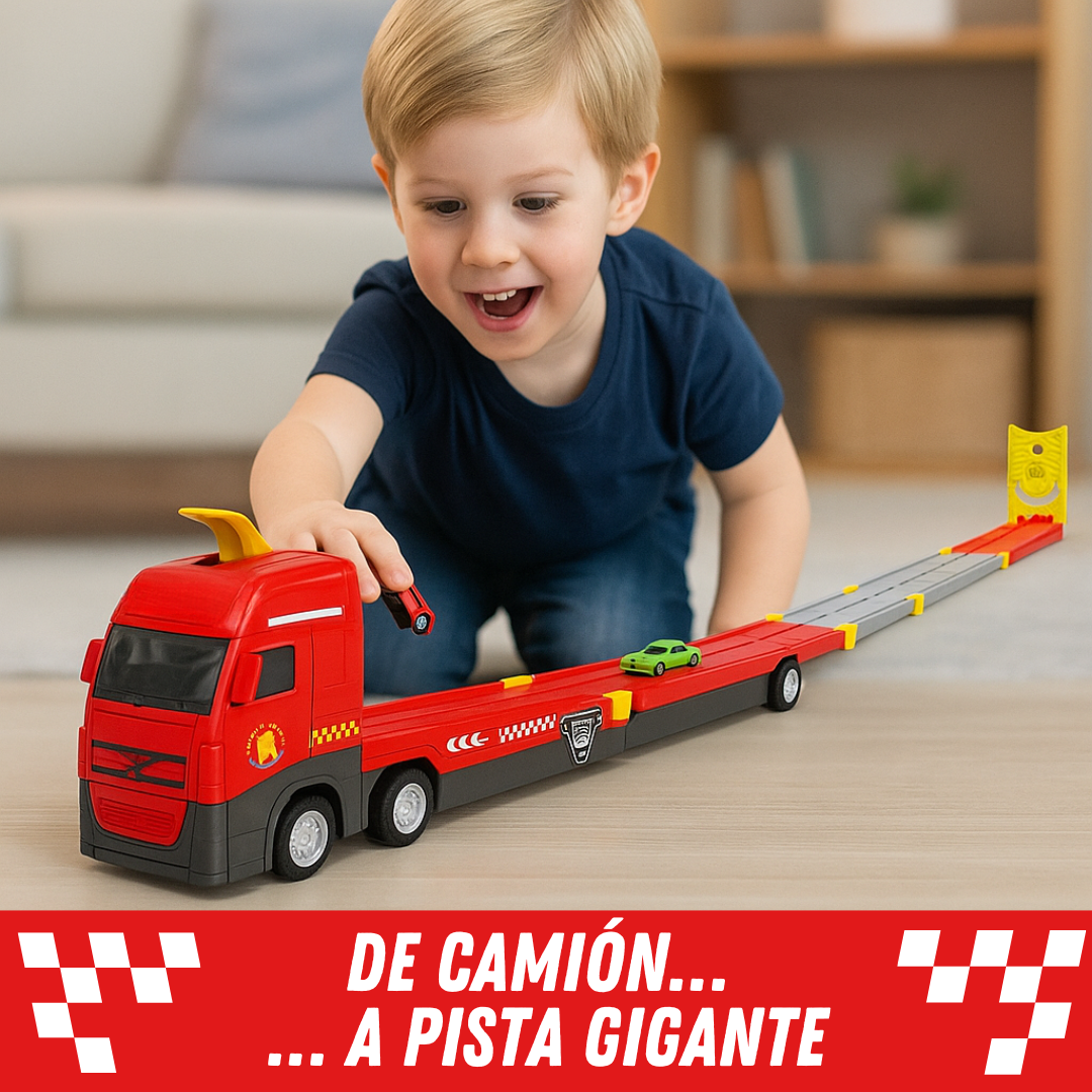 SpeedTrack | Mega Camión con Pista de Carreras Plegable