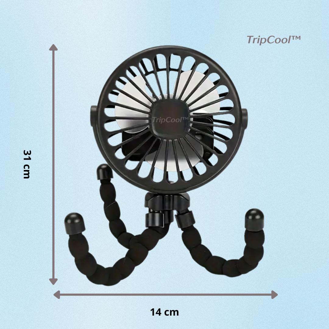 TripCool| Ventilador Portátil con Trípode Flexible