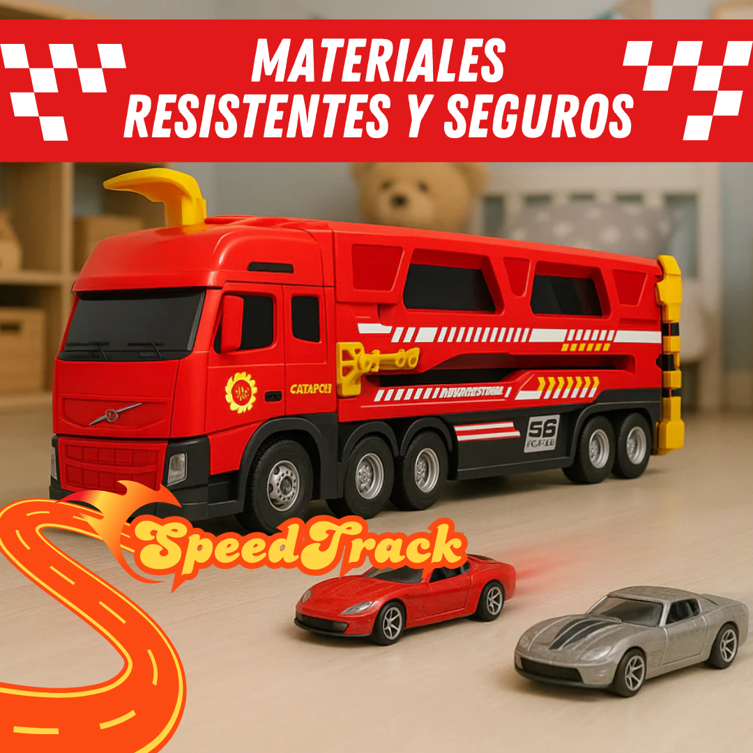 SpeedTrack | Mega Camión con Pista de Carreras Plegable