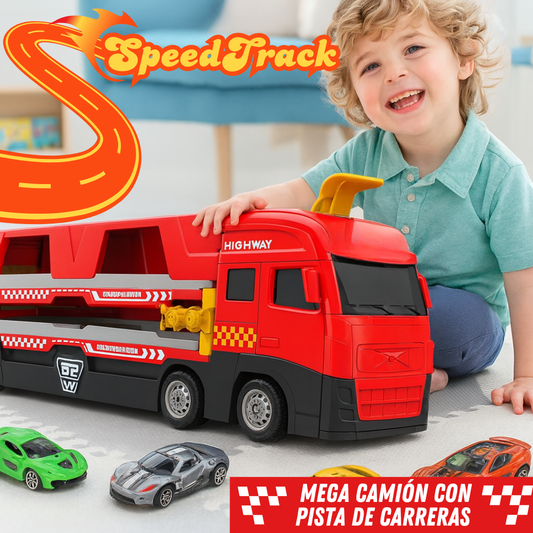 SpeedTrack | Mega Camión con Pista de Carreras Plegable