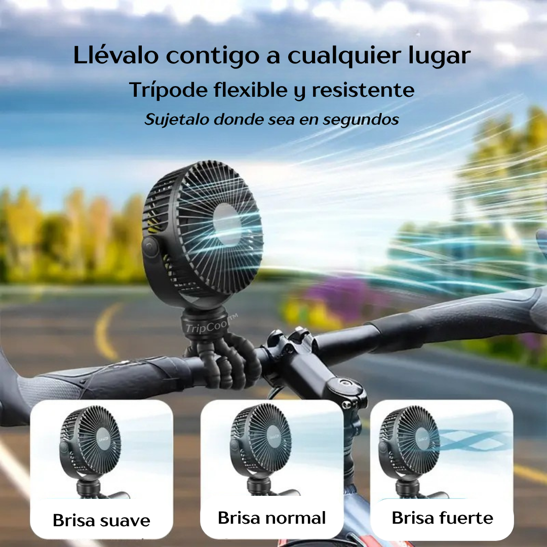 TripCool| Ventilador Portátil con Trípode Flexible
