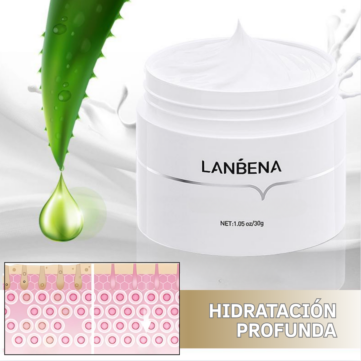 LANBENA Mascarilla Antipuntos Negros con Aloe Vera y Ácido Hialurónico