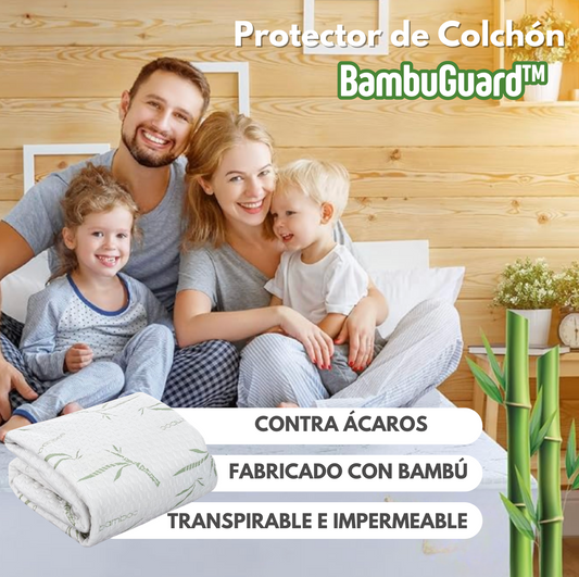 BambuGuard – Protector de Colchón Impermeable, Antiácaros y Transpirable