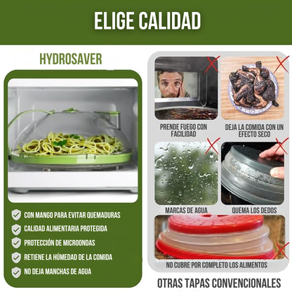 HydroSaver | Cubierta de microondas conservadora de sabor