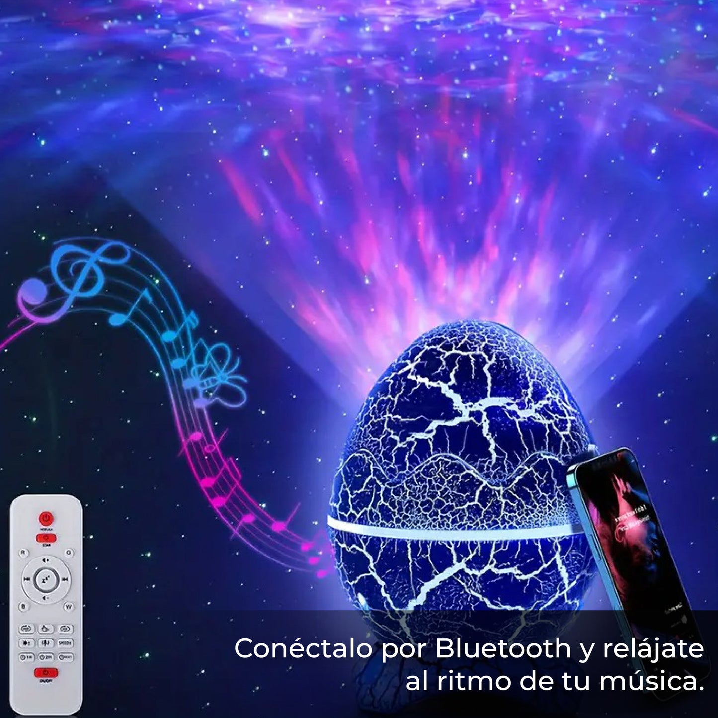 LumiEgg™ – Proyector LED 360° con Música Relajante