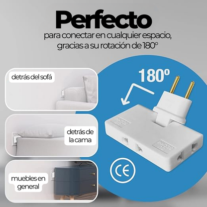 PowerLink™ – Enchufe Múltiple Plano & Compacto