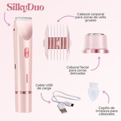 SilkyDuo l Rasuradora 2 en 1 para cuerpo y rostro